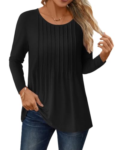 NORACORA Women's Long-Sleeve Pleated Tunic