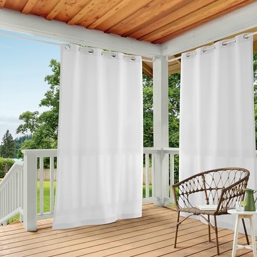 TOWN & COUNTRY BASICS Cabana Solid Heavyweight Indoor Outdoor Curtains 2-Pack 54"x84" Deal