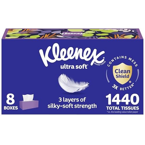 Kleenex Ultra Soft Facial Tissues 8-Pack 180-Count