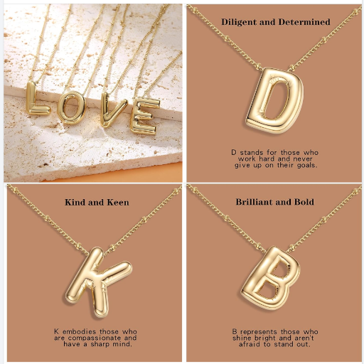 Bubble Letter Necklace