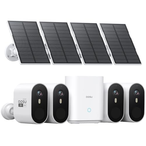 aosu 4-Cam Kit 2K QHD Solar Wireless Outdoor Security Camera System Deal