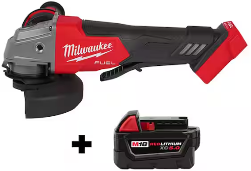 Milwaukee M18 FUEL 18V 5.0 Ah Lithium-Ion Brushless Cordless 4-1/2 in./5 in. Grinder