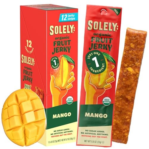 Solely Organic Mango Fruit Jerky, 0.8oz (Pack of 12) Deal
