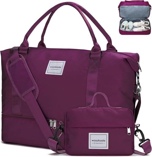 2pcs Weekender Bags with Shoes Compartment Deal