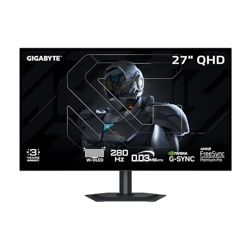 Gigabyte MO27Q28GR 27" 2560x1440 QHD 280Hz W-OLED Gaming Monitor