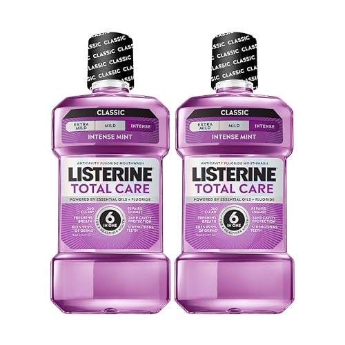 2-Pack 33.8-Ounce Listerine Total Care Anti-Cavity Fluoride Mouthwash Intense Mint Deal