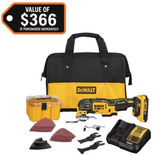 DeWalt 20V MAX XR Cordless Brushless 3-Speed Oscillating Multi Tool with 2.0Ah Battery Deal