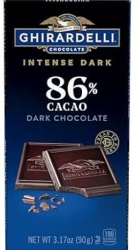Ghirardelli Premium 86% Cacao Dark Chocolate Bar 3.17-Oz