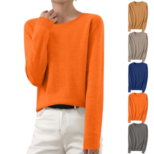 Plus Size Crewneck Knit Warm Pullover Sweaters