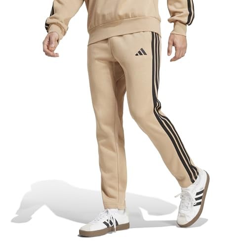 Adidas Men's Essentials 3-Stripes Fleece Open Hem Pants XXS-XXL Deal