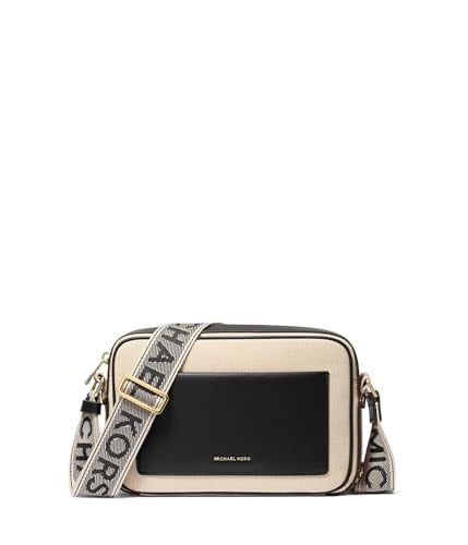 Michael Kors Maeve Large Pocket Crossbody Bag Gold-Tone Hardware/Black
