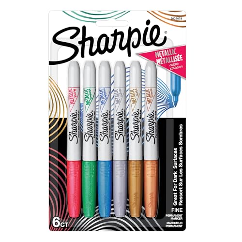 Sharpie Fine Point Metallic Permanent Markers 6-Count Deal