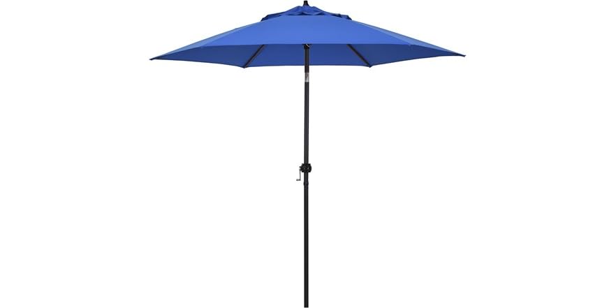9ft Rd Powdercoated Steel, Crank Open, Push Tilt Patio Umbrella Deal