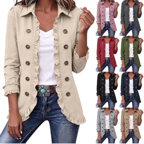 Women's Dressy Ruffle Open Front Jackets