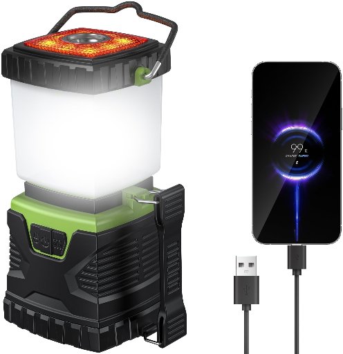 SUNOYAR Camping Lantern Rechargeable 1500LM 4400mAh