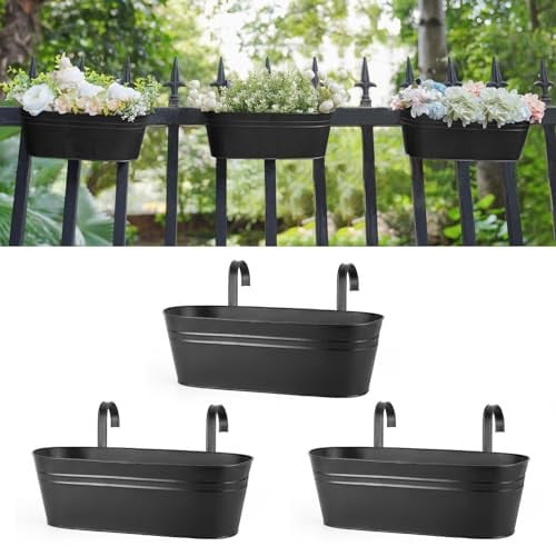3 Pcs Metal Hanging Flower Pots