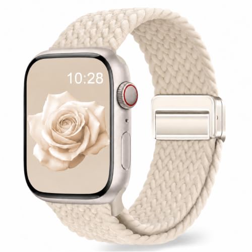 Evie Bank Braided Nylon Sport Band for Apple Watch with Magnetic Clasp