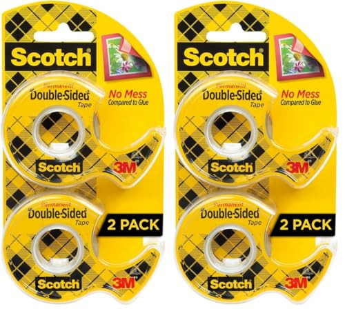 Scotch Double Sided Tape 2-Pack 2-Count 0.5 in. x 400 in.