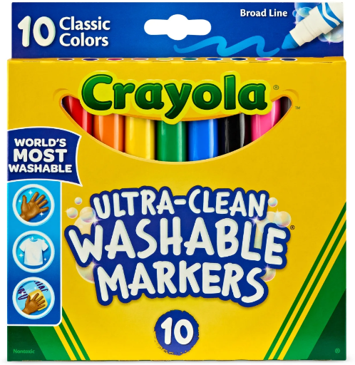 Crayola Ultra Clean Washable Broad Line Markers 10-Count Deal