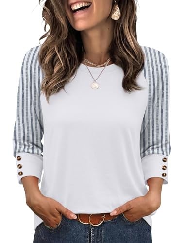 WIHOLL 3/4 Length Tops Summer Deal