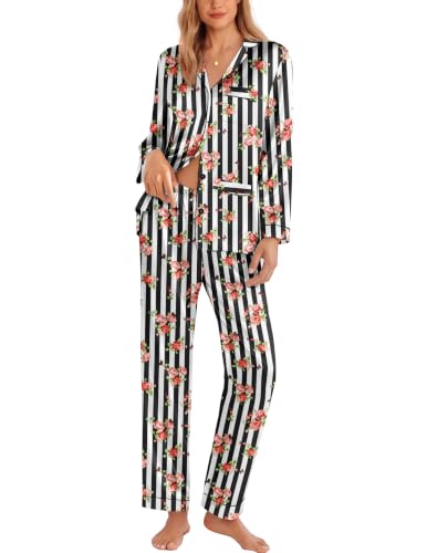 Ekouaer 2 Piece Long Silk Pajama Sets Deal