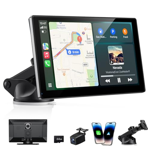 9" Wireless Carplay Screen with 4K Dash Cam & 64GB Card Deal
