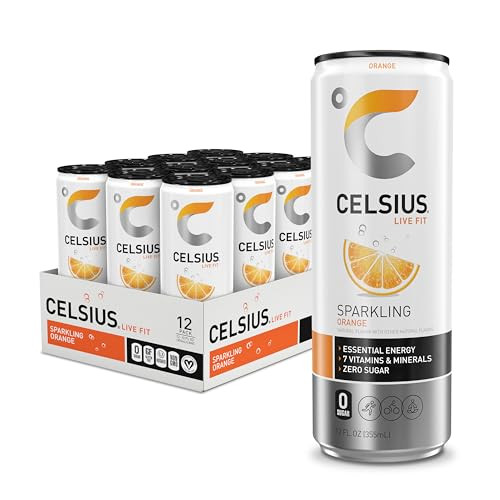 12-Pack 12-Oz Celsius Essential Energy Drink (Sparkling Orange)
