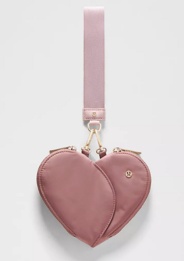 Lululemon Dual Pouch Wristlet Heart