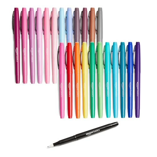 Amazon Basics Felt Tip Marker Pens 24-Count