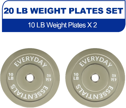 BalanceFrom 10-Lb Olympic Bumper Plate Weight Plate Pair