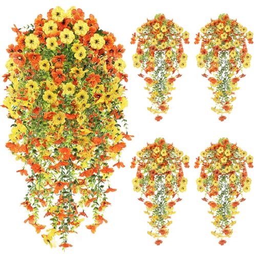 Artificial Hanging Flowers (4 Pieces) Deal