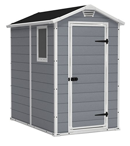 Keter Manor 4' x 6' Resin Storage Shed (Gray/White) Deal