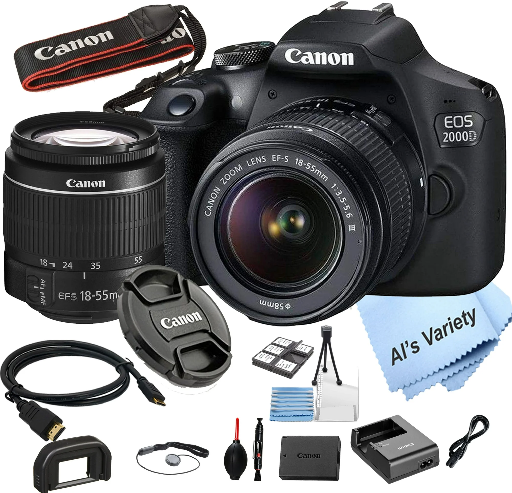 Canon EOS Rebel T7 DSLR Camera Bundle with 18-55mm Lens and 64GB
