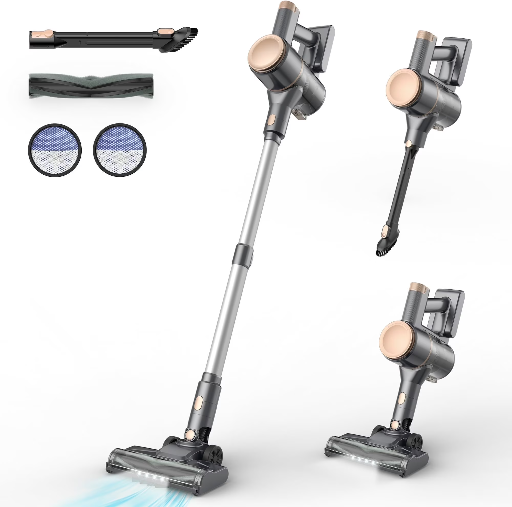 YOMA Cordless Stick Vacuum Cleaner for Hard Floors and Low Pile Rugs Pet Hair N8