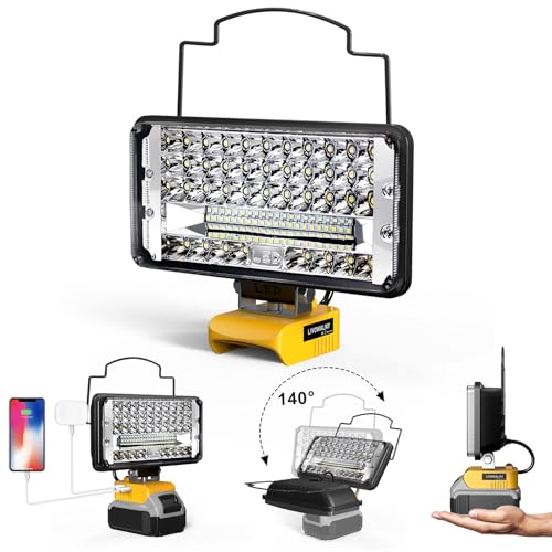 LIVOWALNY 148W 14800LM Cordless LED Work Light Deal