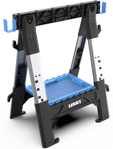 HART Folding Sawhorse with Adjustable Legs