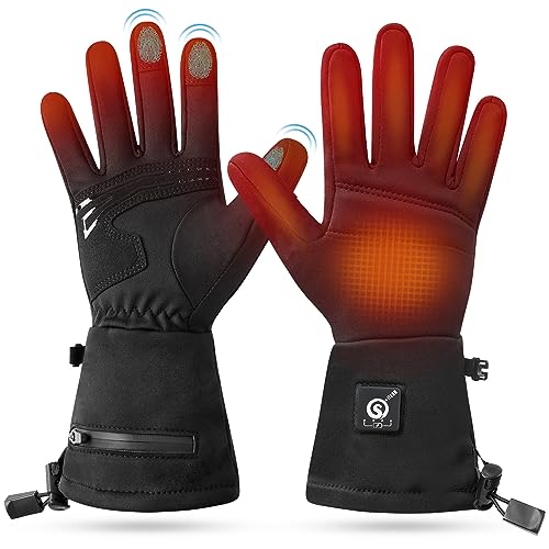 Rechargeable Heated Glove Liners for Men and Women, Windproof Winter Hand Warmer