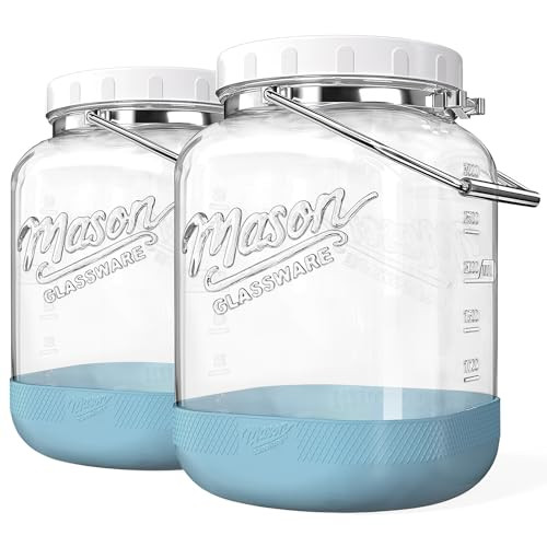 One Gallon Glass Wide Mouth Mason Jars