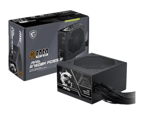 MSI MAG A750BN PCIE5 III Non Modular Gaming 750W Power Supply Deal