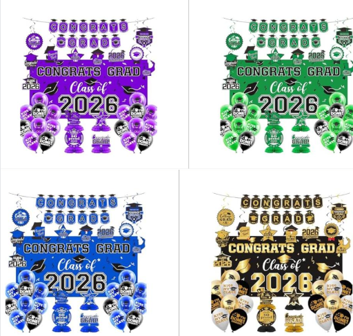 2026 Graduation Decorations Sets - Many Colors 
