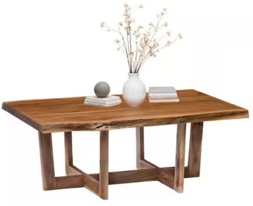 Berkshire 42 in. Natural Large Rectangle Wood Top Coffee Table with Live Edge Deal