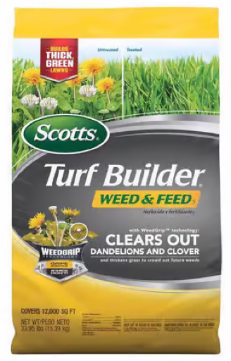 Scotts Turf Builder Weed & Feed Lawn Fertilizer 4000 or 12000 sq ft