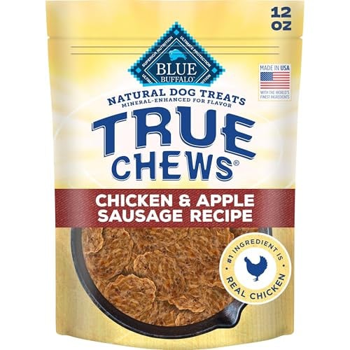 Blue Buffalo True Chews Dog Treats, Chicken & Apple Sausage, 12 oz Deal