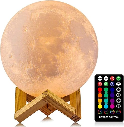4.8" Logrotate 16 Colors LED Moon Light Night Lamp