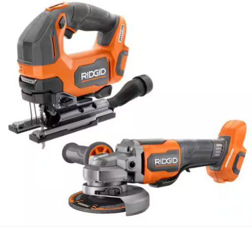Ridgid 18V Brushless Cordless 2-Tool Combo Kit with Jig Saw and Grinder Deal