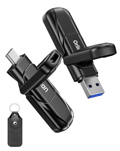Orlian 128GB USB-C/USB-A SSD Flash Drive, Up to 450MB/s Deal