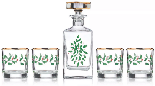 Lenox Holiday 5-Piece Whiskey Set