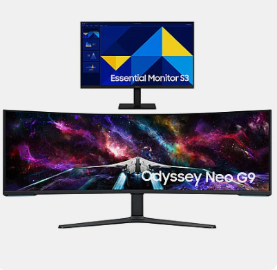 Odyssey Neo G9 57" 240Hz Dual 4K Curved Gaming Monitor + 27" 1080p 100Hz IPS Monitor Deal
