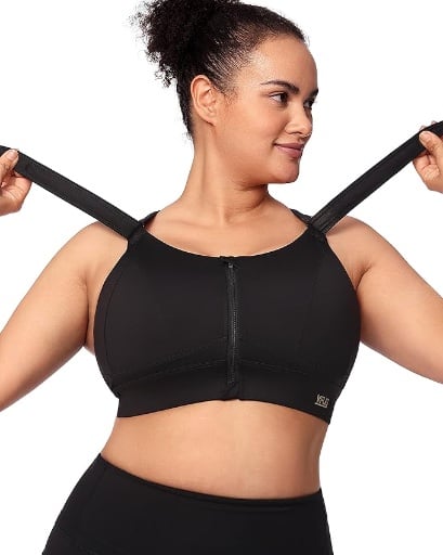 Zip Front Adjustable High Impact Sports Bras Deal