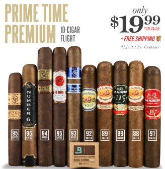 La Aurora/ Rocky Patel Prime Time Premium 10-Cigar Flight Sampler